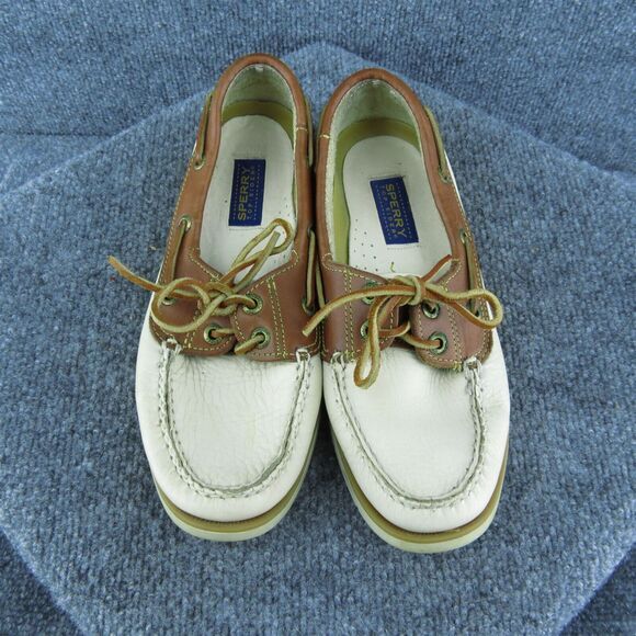 SPERRY Women Boat Shoe Brown Leather Lace Up Size 8.5 Medium - Picture 3 of 10